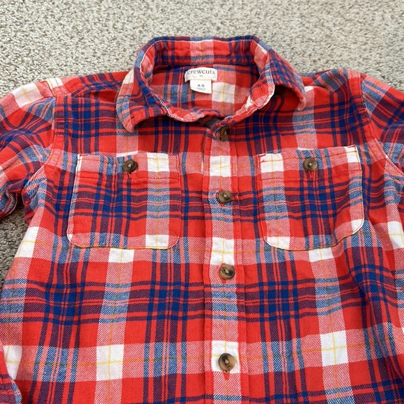 J. Crew Crewcuts Flannel Plaid Shirt, 4-5T - Picture 4 of 9